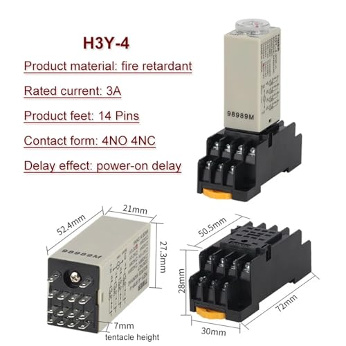 Relais H3Y-4 24V pour programmation de tableau électrique maison - 3