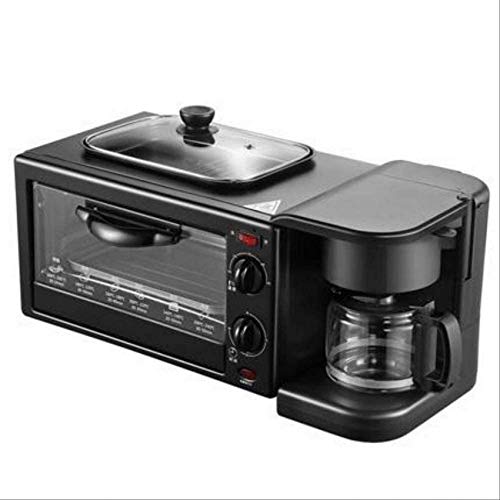 Elektrische 3 in 1 Frühstücksmaschine Multifunktions-Mini-Tropf Amerikanische Kaffeemaschine Pizzaofen Ei Ei Omelett Bratpfanne Toaster