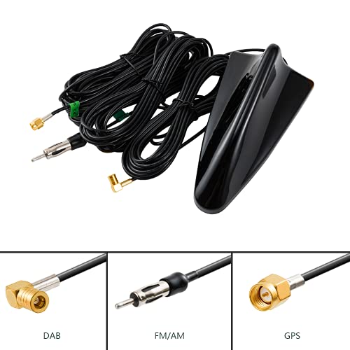 Vecys DAB FM/AM Antenna GPS per Auto Pinna di