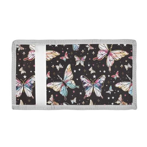 ALAZA Kids Wallets for Boys Girls Toddler Trifold Wallet Children Small Butterfly Dreamy with Zipper Coin Pocket2