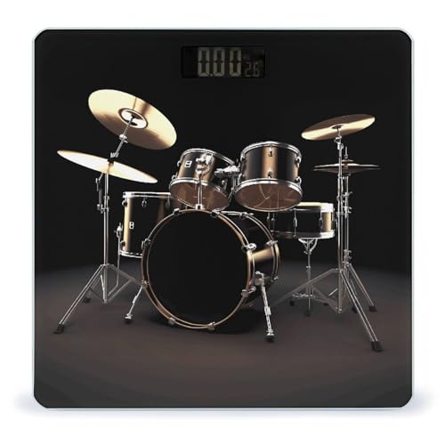 Báscula digital de baño con vidrio templado y pantalla LED miniatura 1