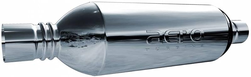Silencioso esportivo redondo Aero Exhaust TURBINEXL AT5050XL com conexões de 12,7 cm – Som moderado