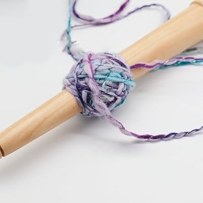 Wooden Yarn Ball Hand Winder, 3cm Thick Handle Large Size Practical Design Winding Stick for Knitting Smooth Winding Capacity Center Pull Yarn Ball Winder
