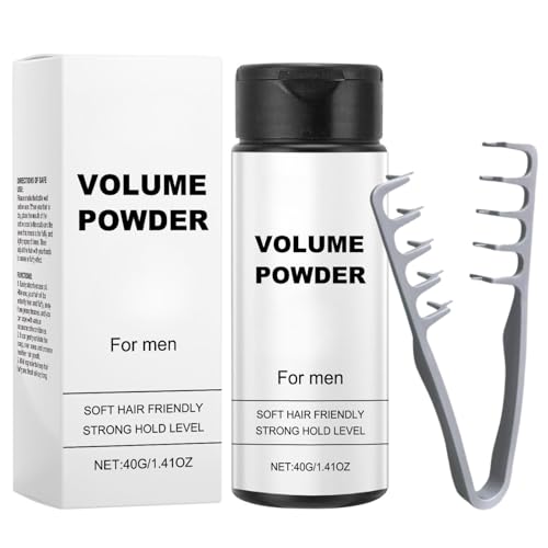 Texturpuder für Männer mit Textur Kamm,Volumen Puder Haare für Männer,Fluffy Hair Powder mit Mattem Effekt,Hair Styling Powder,Sofort Mehr Textur und Volumen, Leicht Aufzutragen,Lang Anhaltender Halt