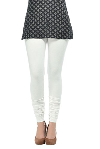 Image of Frenchtrendz Women's Cotton Spandex Stretchable Mid Rise Slim Fit Churidar Leggings Pull On