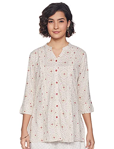 Image of Easybuy Women's Regular Kurta (PA21VI05FE Off White S)