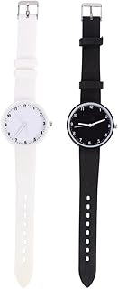 2 Peças Relógios Femininos Relógios Femininos Pulseira Relógios Femininos Relógios De Cor Sólida Relógios De Pulso Femininos Relógios Elegantes Amantes À Prova De Água Anel Branco