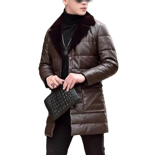 Veste d'hiver en duvet de cuir pour hommes : l'assurance d'un style intemporel et chaud