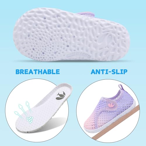 Image of FEETCITY Boys Girls Water Shoes Kids Aqua Socks Quick Dry Barefoot for Beach Swimming Pool