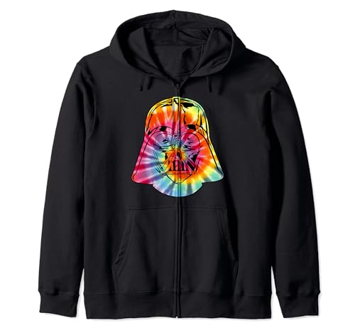 Sweat Star Wars Darth Vader Tie-Dye Portrait zippé au motif imprimé unique