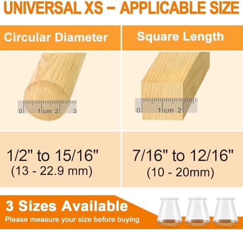 32 Pcs Chair Leg Floor Protectors for Hardwood Floors Silicone Covers to Protect Wood Tile Floors Scratches Felt Pads Furniture Leg Caps No Noise (Fit:0.5"-0.89")