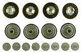 17mm Diamond Brass Jean Tack 8 Buttons w/Tool (FKA1T2)
