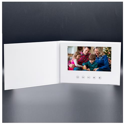 Sourcingbay 7' LCD Video Greeting Card with Auto Playback – Customizable Hard Cover Video Book, 4GB Memory, 2.5 Hour Playback – Ideal for Birthdays, Weddings & Business Gifts