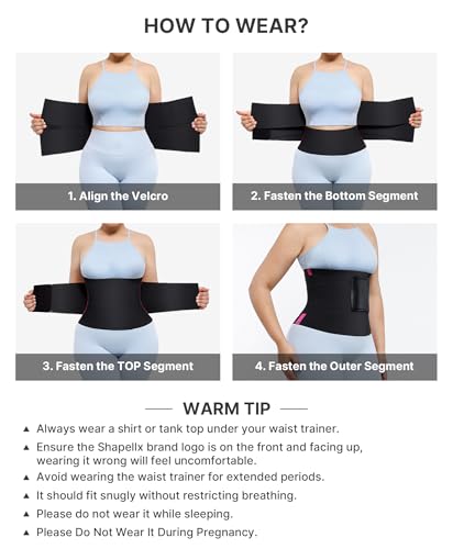 Image of SHAPELLX Waist Trainer for Women Waist Cincher Corset Shapewear Body Shaper Tummy Control Stomach Belt Postpartum Band