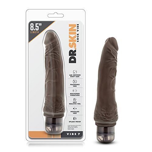 Blush Vibromasseur Dr Skin Vibe 7 Chocolat 22 cm