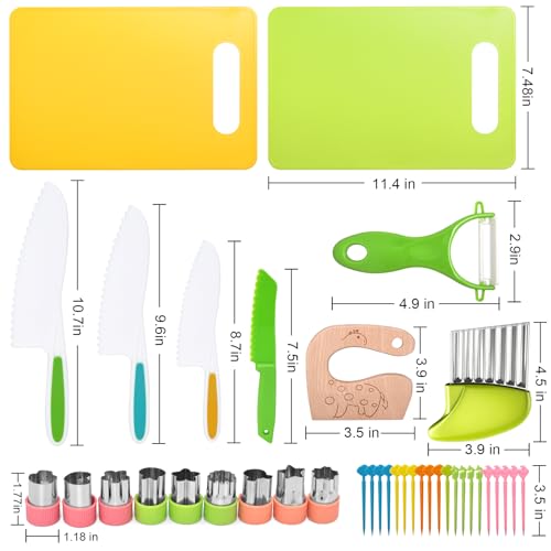 50% Off 46 PCS Kids Knife Set - Montessori Kitchen Toys Gift