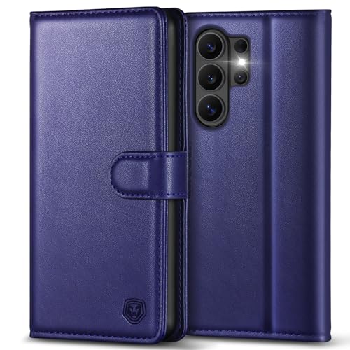 Coque pour Samsung S26 Ultra Kuafcase en bleu avec porte-cartes et béquille