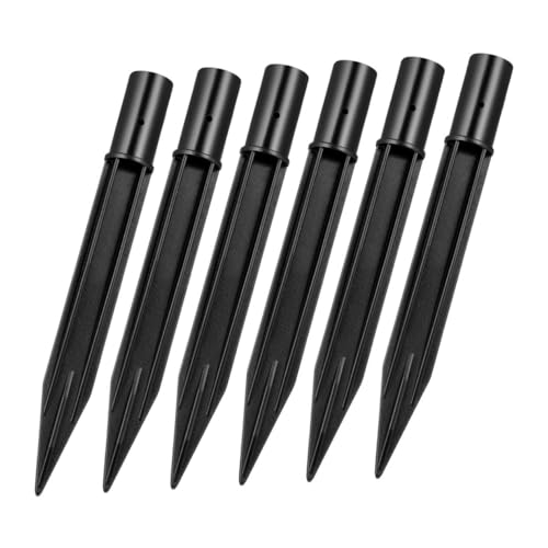 ANDRESLAD 6 Stück Wetterfeste Pfähle für Solar Lichtmasten aus Abs mit Erdspieß Einfache Montage Ersatzpflöcke für Garten Solarleuchten im Außenbereich