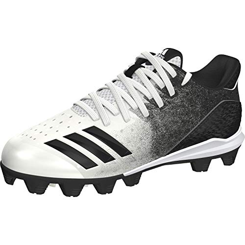 adidas Icon 4 Md K White/Black Baseball Shoes 5