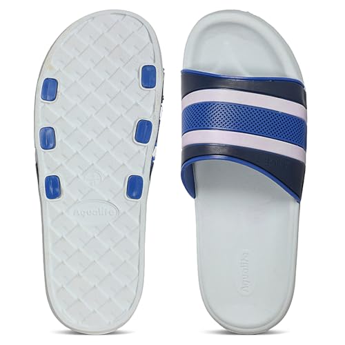 Image of Aqualite AL-192 Men Slides Slipper with Slip-on wear, Comfort and Flat Base Flipflop for dailywear uses.