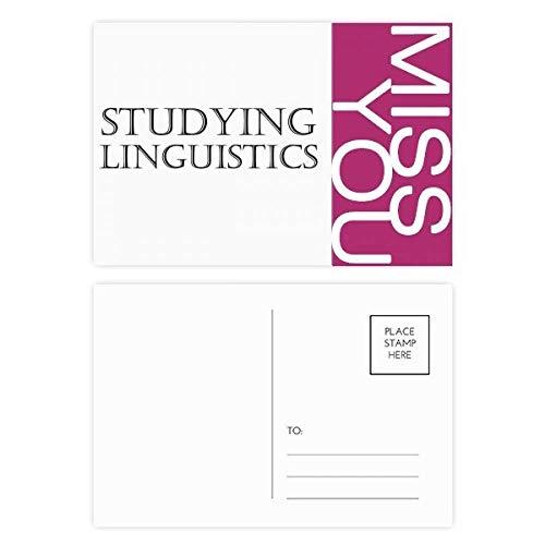 Carte postale linguistique DIYthinker Lot de 20 cartes de remerciement et correspondance