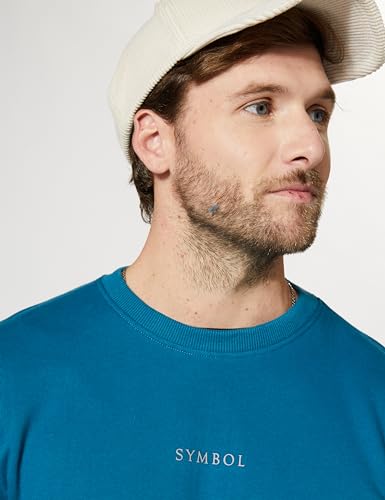 Image of Amazon Brand - Symbol Men Cotton Rich Light Weight Crew Neck Sweatshirt (Regular Fit) (Available in Plus Sizes)