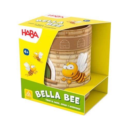 HABA 2010885003 - Bella Bee, Juego Infantil de Mesa de Dados en cubilete. Más 4 años