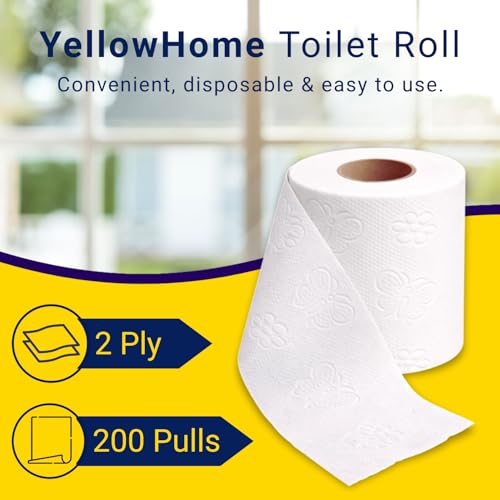 Image of Toilet Paper Roll - (10 Roll x 200 Pulls), 2 Ply Super Absorbent Toilet Tissue Paper | Soft Toilet Roll for Bathroom | Flushable & Septic Safe | OBA Free Toilet Tissue for Home & Office