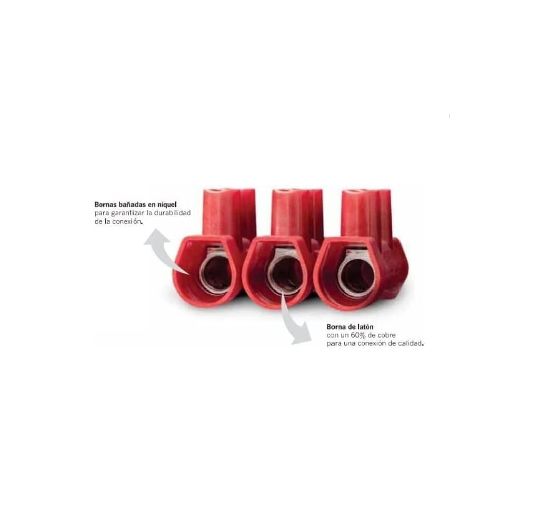 RASMACOR | Pack 2 Regleta conexion 16mm² para Cables con Cubierta Protectora | Terminal de conexión | Empalme Cable electrico | Tekox Pro 16mm² | Nuevo Formato 12 Polos