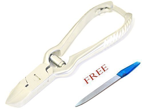 Power Toe Nail Clippers Cutters Trimmer Nippers with Free Diamond Deb Nail File