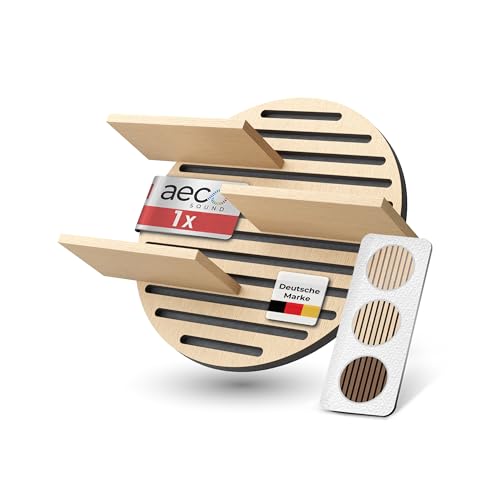 Aeco Sound Akustikpaneele Holz Wandregal aus Echtholz Eiche & Akustikfilz