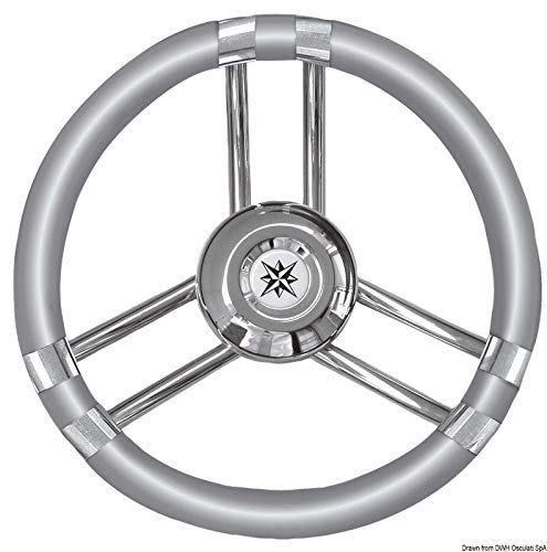 OSCULATI Volante C Inox/Grigio 350 mm