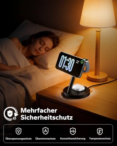 KPON iPhone Ladestation Magsafe 3 in 1 für Apple Watch und AirPods – Ansicht 3