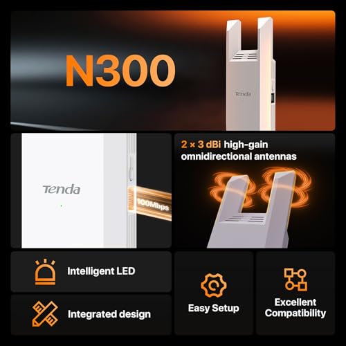 Image of WiFi Extender N300, WiFi Extender Signal Booster, with Ethernet Port, Up to 800 Sq. Ft.,Single Band WiFi Booster, Repeater Mode&AP Mode,Easy Setup,2.4GHz,A10
