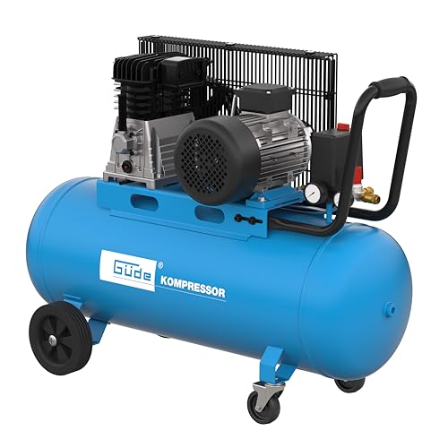 Güde Compressor 580/10/100 H/400 V (3000 W, 100 l ketel, oliegesmeerd 2-cilinderaggregaat, riemaandrijving, max. 10 bar, eff. leverhoeveelheid 400 l/min, drukregelaar, 2 manometer, 2