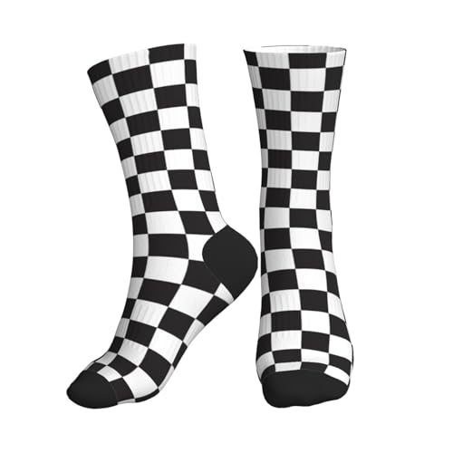 Image of Checkered Socks, Cute Socks for Women for Travel, Running, Daily