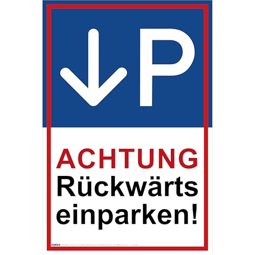 Vanva Rückwärts Einparken Schild 1 Stück
