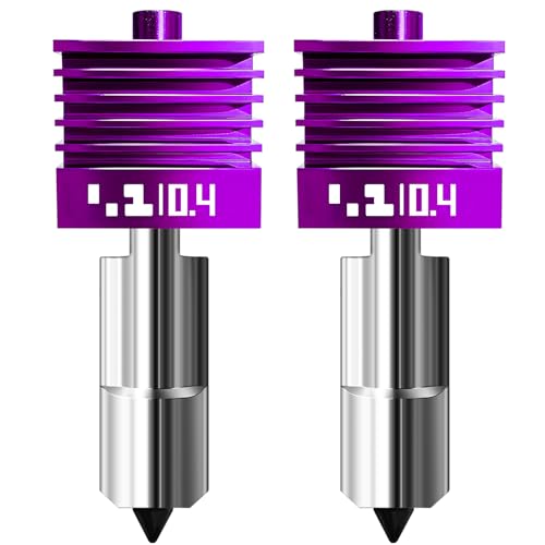 2 Pcs Upgraded 0.4mm A2L/H2D/H2S/H2C/X2D/P2S Hotend with Anti-Stick MPVD Coating - High Speed Hardened Steel P2S Nozzle for Bambu Lab P2S X2D H2 Series A2L/A1/A1MINI 3D Printers Bamboo Lab Parts