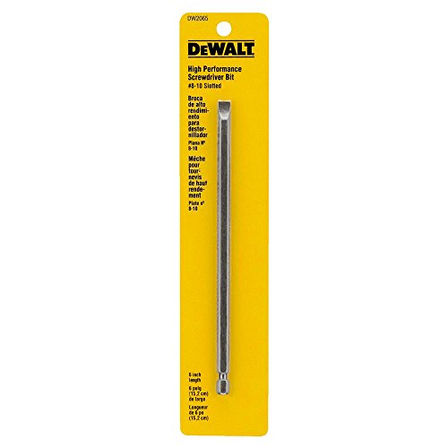 DEWALT DW2065 #8 Slotted 6-Inch Power Bit, Silver - image 1