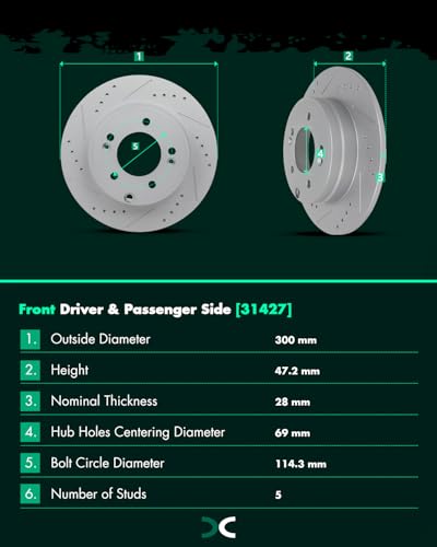 Image of Brake and Rotors Kits,SCITOO 4pcs Brake Rotors & 8pcs Ceramic Brake Pads