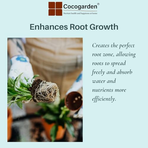 Cocogarden Cocopeat Block for Plants 1 kg (Pack of 1) - Organic Coco Peat Brick, Natural Garden Soil for Potting Mixture Home Terrace Gardening and Potted Plants