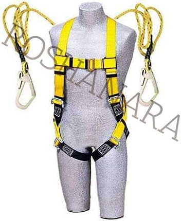 Roshan Nylon Full Body Scaffolding Hook Safety Belt Harness - Multicolour