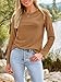 AUTOMET Women‘s Basic Long Sleeve Crewneck, Plus Size Winter & Spring Top, Casual Fall Tee for Teacher & Everyday Outfits 01coffee M