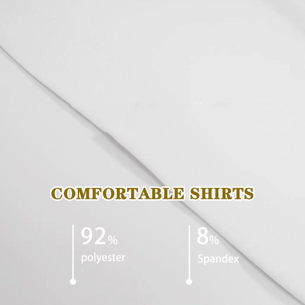Camisa Francesa Sin Planchar para Hombres, Camisa Blanca Ajustada De Manga Larga, Atuendo De Boda