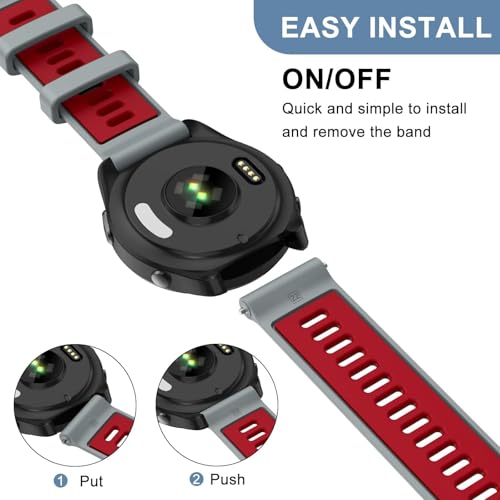 Bracelet de remplacement 22mm en silicone pour Garmin Fenix 5 - 6