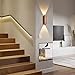 Phube 12W Luz de Pared LED Lámpara de Pared Aluminio Minimalista Arriba Abajo Aplique de Pared Modernos Accesorios de Iluminación Interior para Cabecera Sala Estar Pasillo Escalera(Bronce)