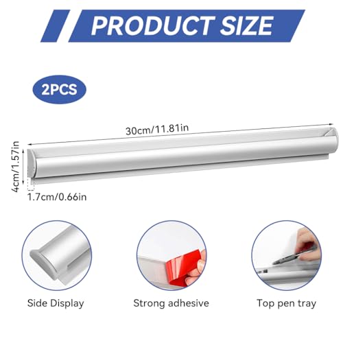 Image of 2 Pack Ticket Holders Receipt Holder for Restaurant, No Drill Restaurant Order Ticket Holders for Kitchen Office Walls Refrigerator Home Pubs Bars Cafes(12 Inch)-Sliiver