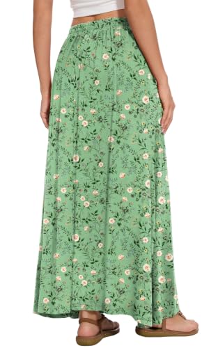 Image of Womens Maxi Skirt Long Flowy Summer A-Line High Waist Skirts