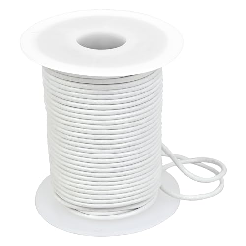 GENIQUE Real/Genuine Round Leather String Cord for Necklace Bracelets, Jewellery, Braiding (1.5mm, White) - Image 4