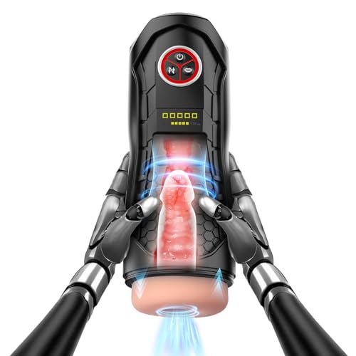Automatic Blow Job Machine for Man Thrusting Vibrate Adult Tools for Men Discreet Pussy Pocket Silent Adult Toy, Male Stroke Masterburbatar Strokertate Mens Sleeve Pussycats Pocket Underwear MQ03